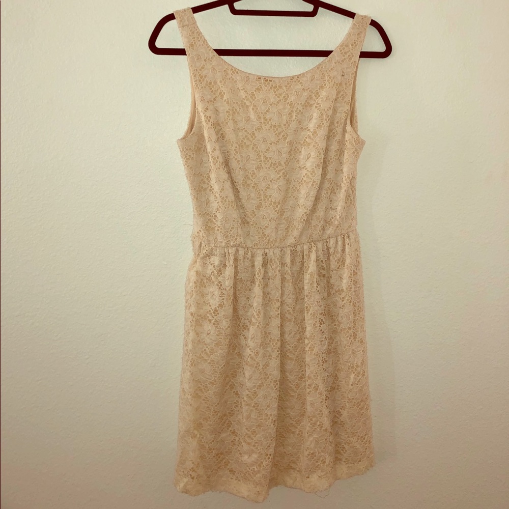 Ivory and white lace dress